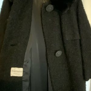 DeLuca Pittsburgh, Forestmann 100% Virgin Wool, Black Fur Collar